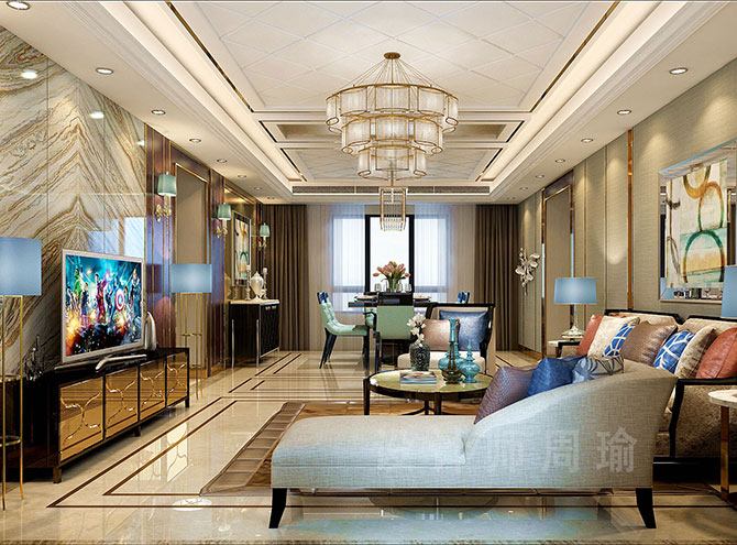 国产插逼视频世纪江尚三室两厅168平装修设计效果欣赏